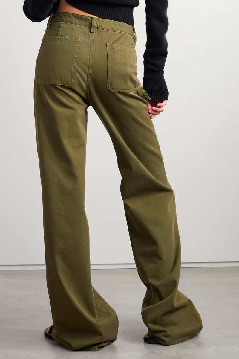 Quentin Cotton-Twill Wide-Leg Pants