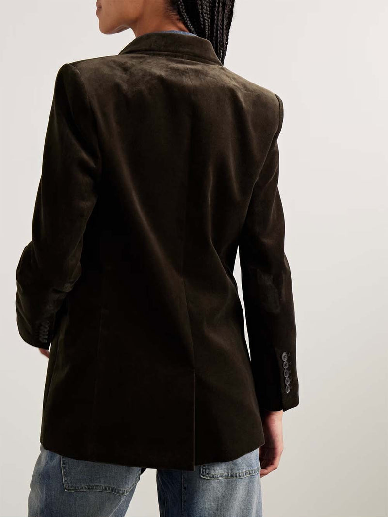 Diane Cotton-blend Velvet Blazer