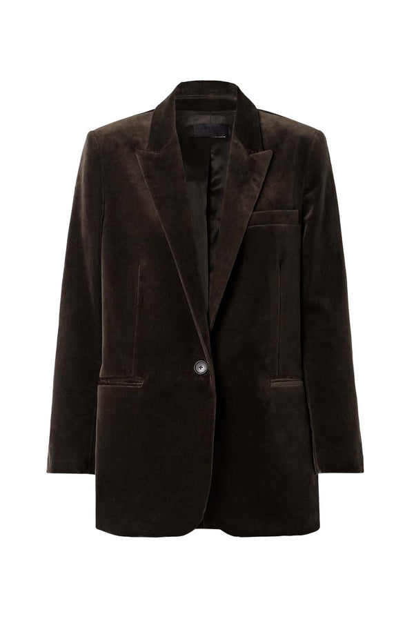 Diane Cotton-blend Velvet Blazer
