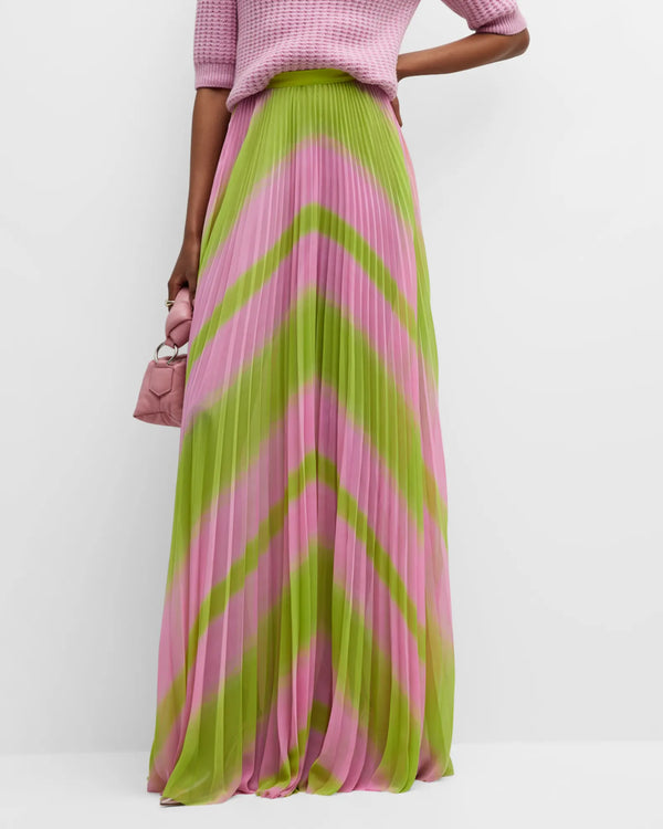 Chiffon Pleated Floor Length Skirt