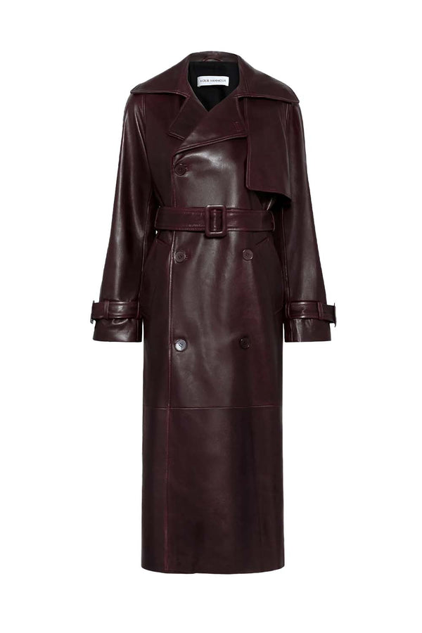 Henri Leather Trench Coat