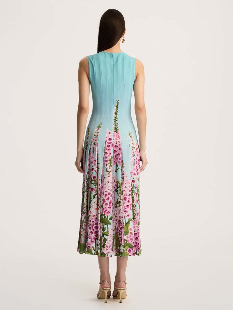 Degradé Foxglove Chiffon Inset Dress