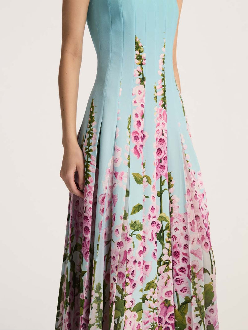 Degradé Foxglove Chiffon Inset Dress