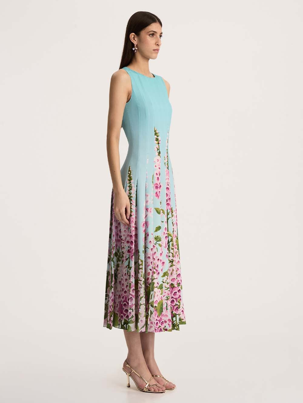 sachin and babi light blue dress Green Ombre Pleated Vintage Spring Chiffon Maxi Dress on Luulla main image 1