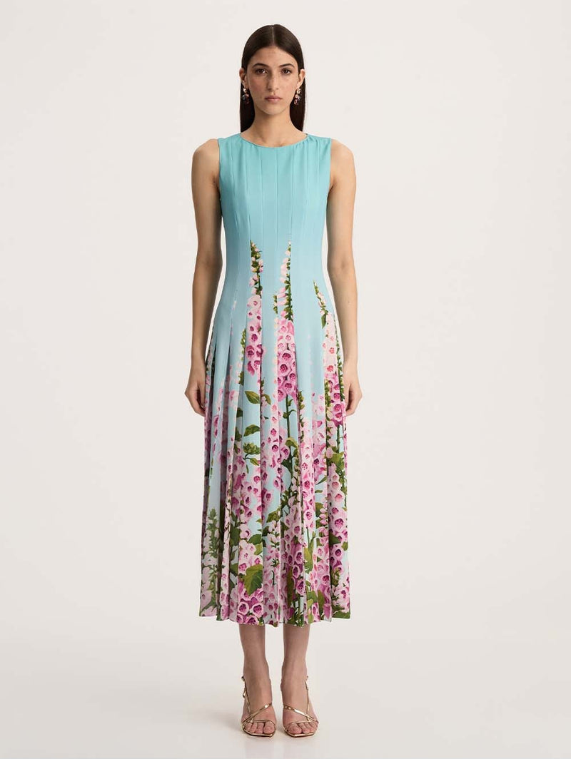 Degradé Foxglove Chiffon Inset Dress