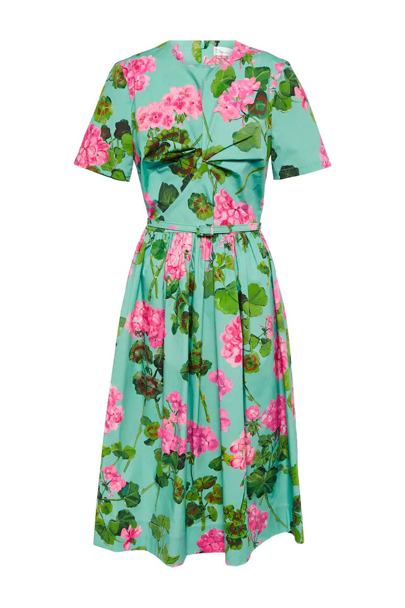 OSCAR DE LA RENTA SS TWIST GERANIUM DRESS Belinda International OSCAR DE LA RENTA SS TWIST GERANIUM DRESS Belinda International
