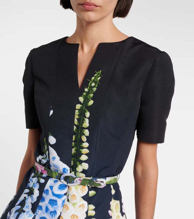 Short Sleeve Foxgloves Degrade Dress