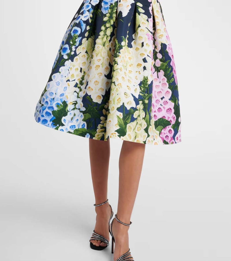 Short Sleeve Foxgloves Degrade Dress