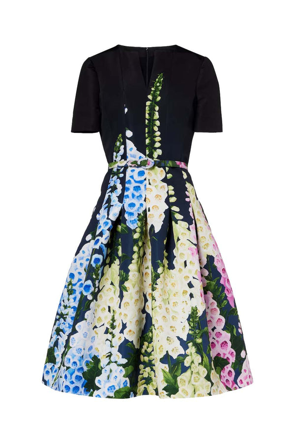 Short Sleeve Foxgloves Degrade Dress