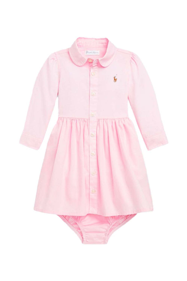 Cotton Oxford Shirtdress & Bloomers