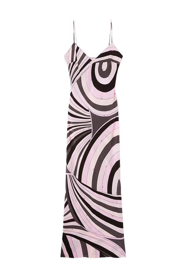 Iride Print Silk Crêpe de Chine Slip Dress