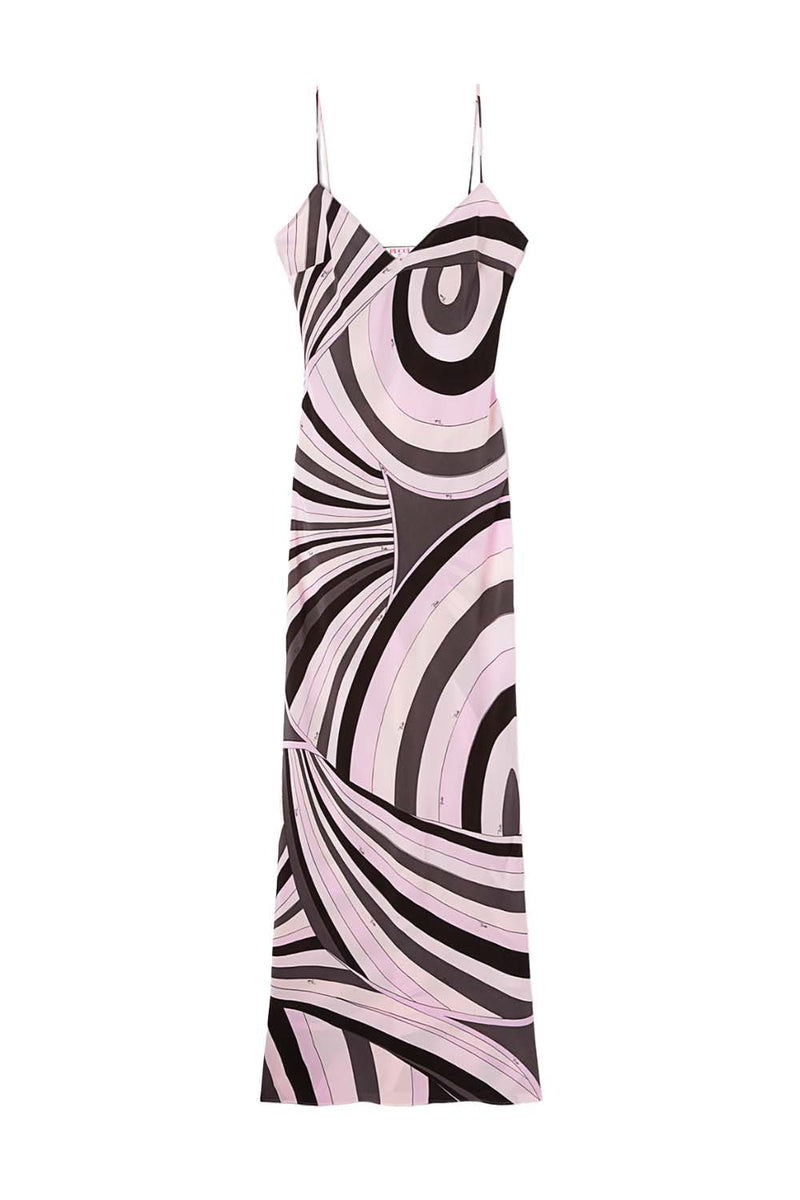 Iride Print Silk Crêpe de Chine Slip Dress