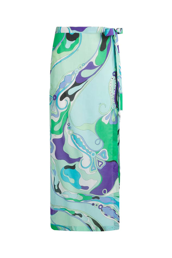 Orchidee Print Tie-Side Cotton Pareo