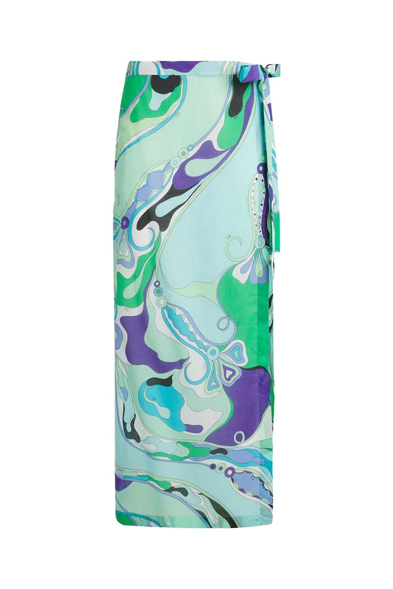 Orchidee Print Tie-Side Cotton Pareo
