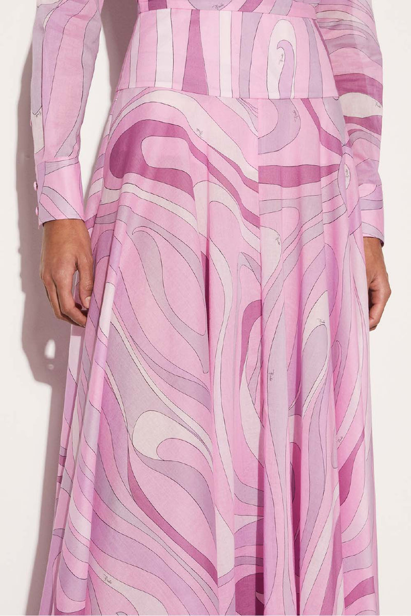 Irdie-Print Cotton Maxi Skirt