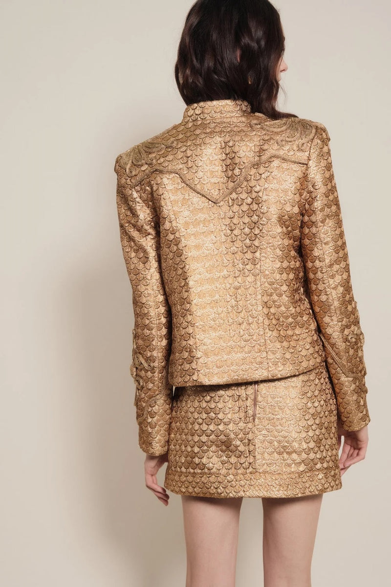 Re-Emerged Jacquard Mini Skirt