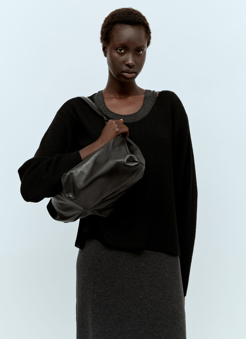 Samia Smooth Leather Shoulder Bag