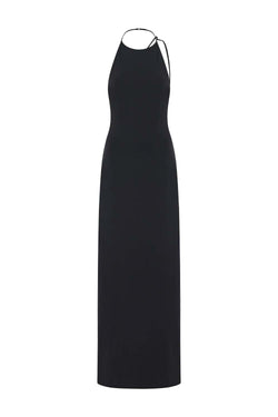 Coralia Halter Neck Jersey Maxi Dress