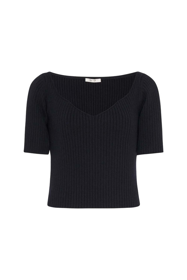 Grais Cropped Ribbed Wool Top