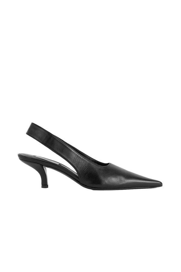 Leather Slingback Pumps