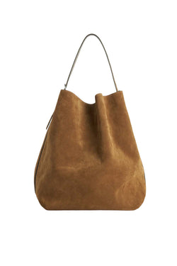 Belted Suede Tote Bag