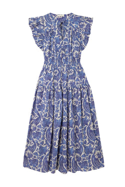 Kairi Ruffled Tiered Floral-Print Cotton-Blend Midi Dress