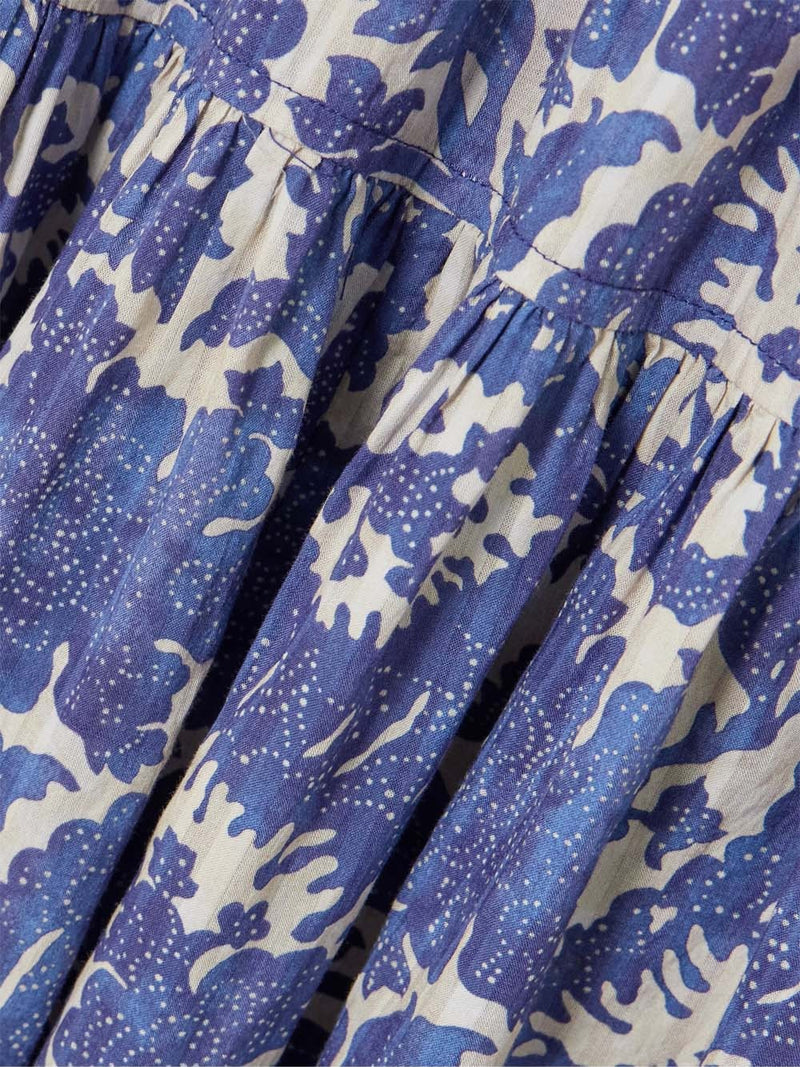 Kairi Ruffled Tiered Floral-Print Cotton-Blend Midi Dress