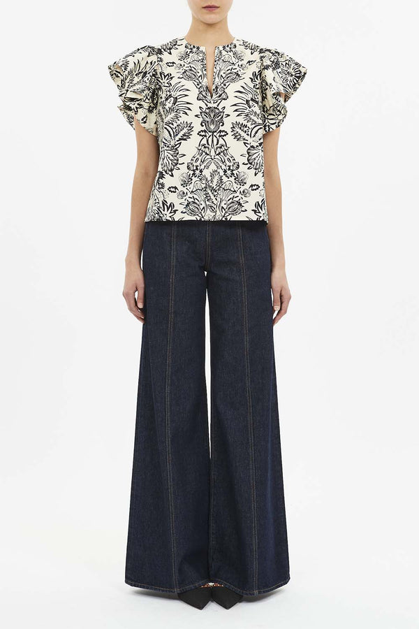 Severine Flutter Sleeve Top