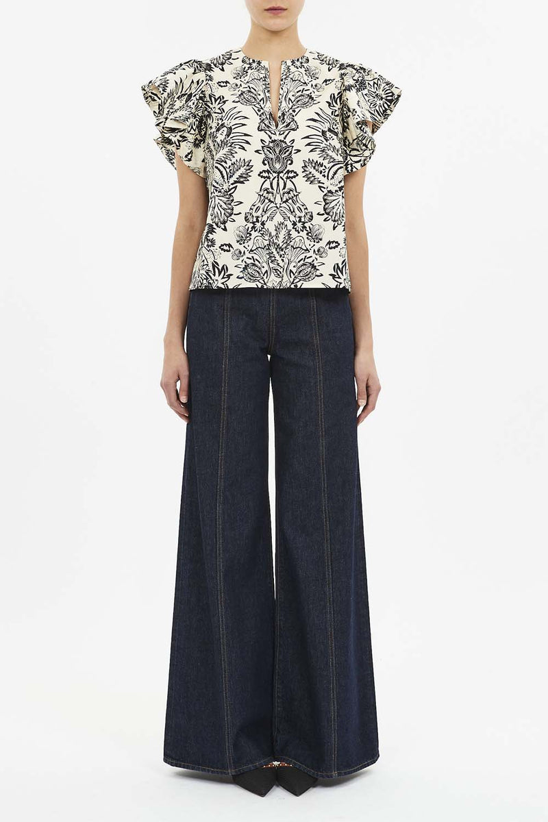 Severine Flutter Sleeve Top