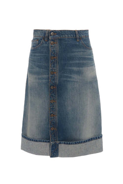 Denim Midi Skirt