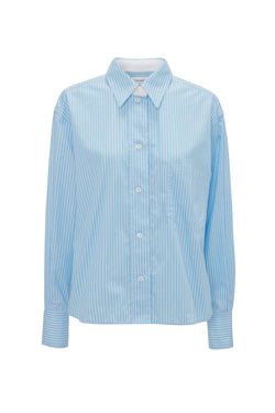 Striped Cropped Long Sleeve Shirt