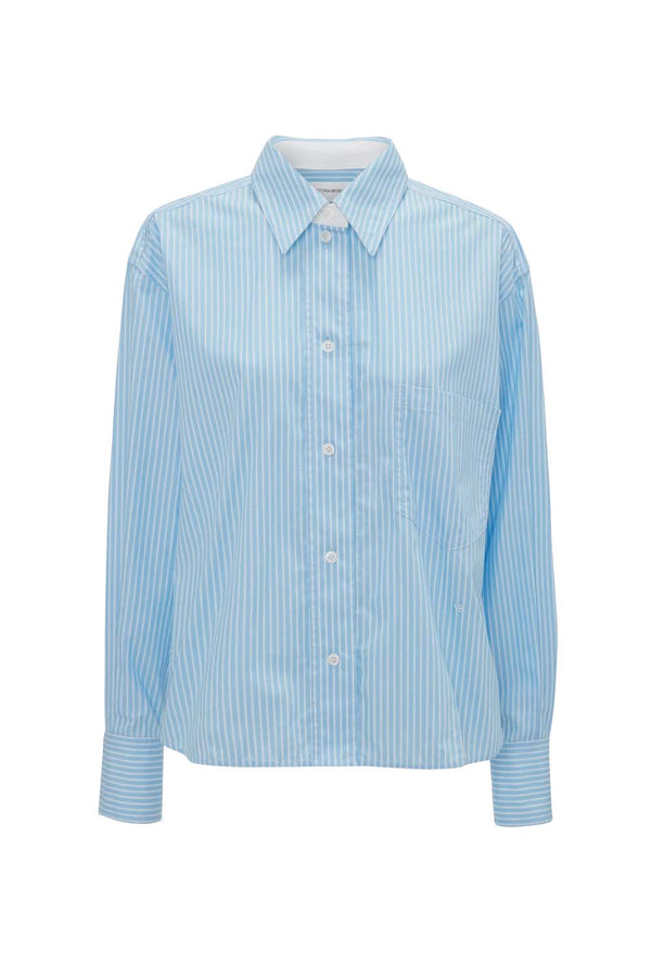 Striped Cropped Long Sleeve Shirt
