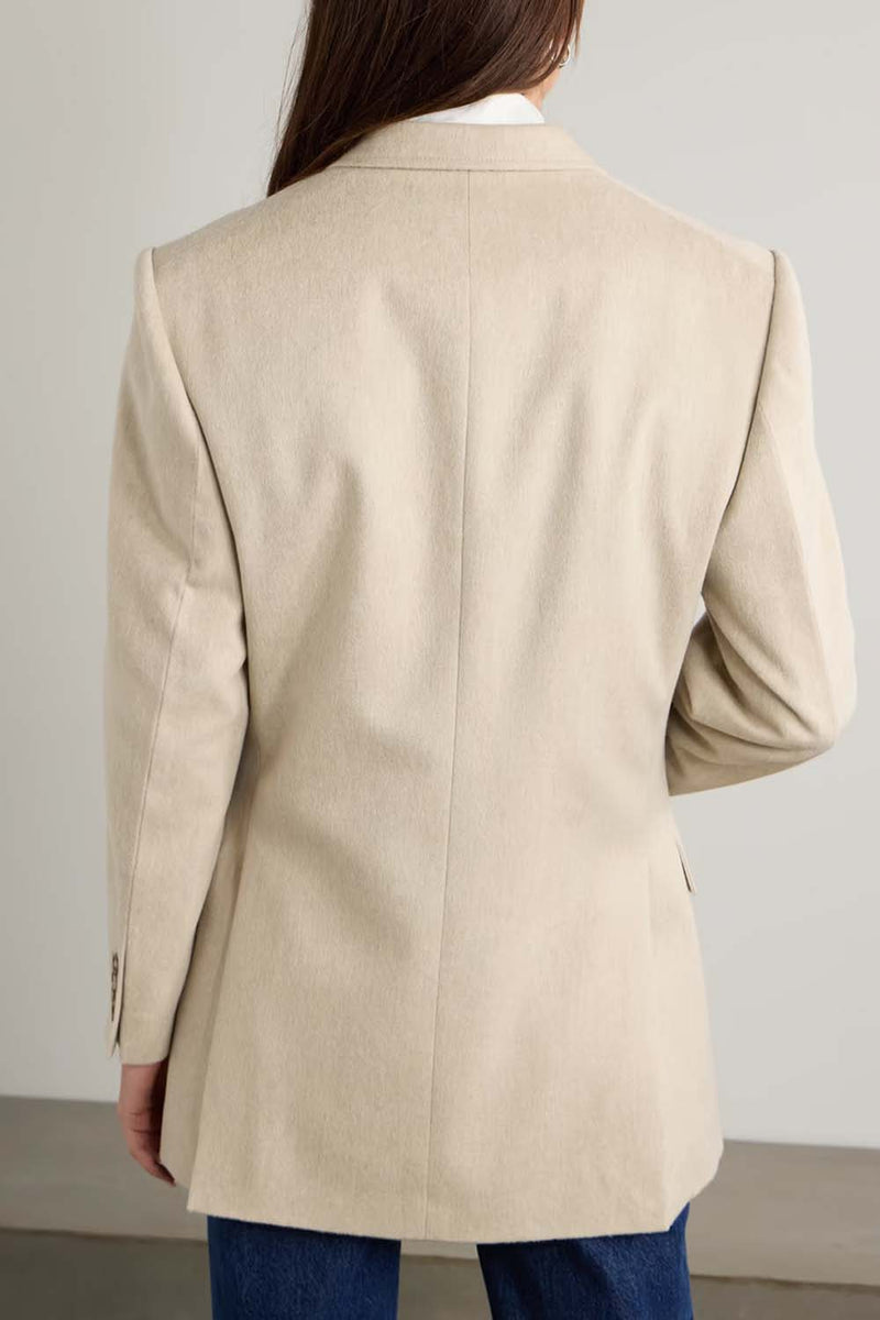Double-Breasted Wool-Blend Blazer