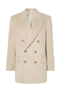 Double-Breasted Wool-Blend Blazer