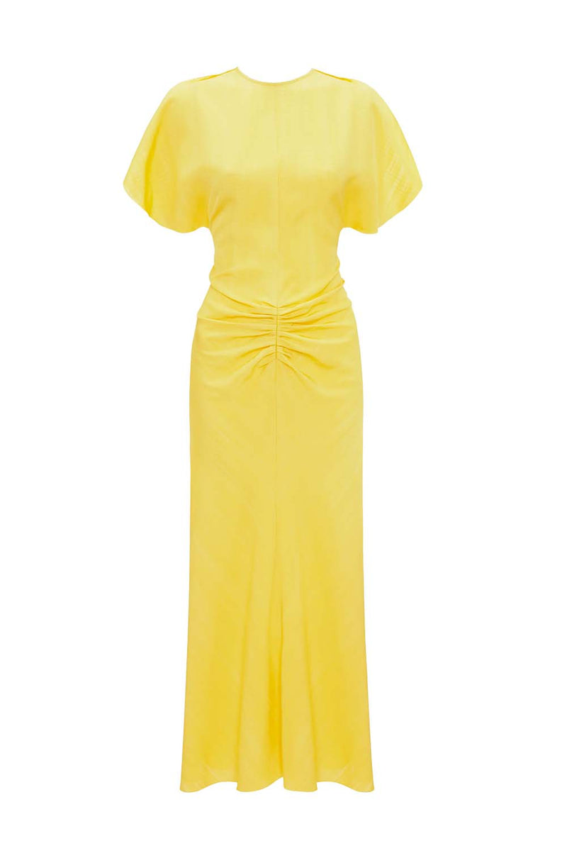 Gathered Waist Midi Dress