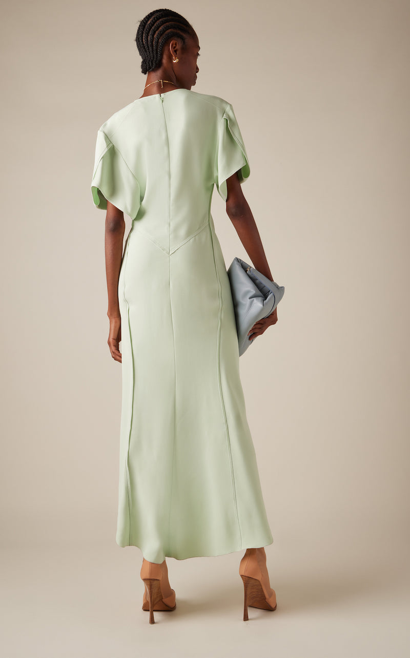 Victoria Beckham V-neck midi-dress - Green