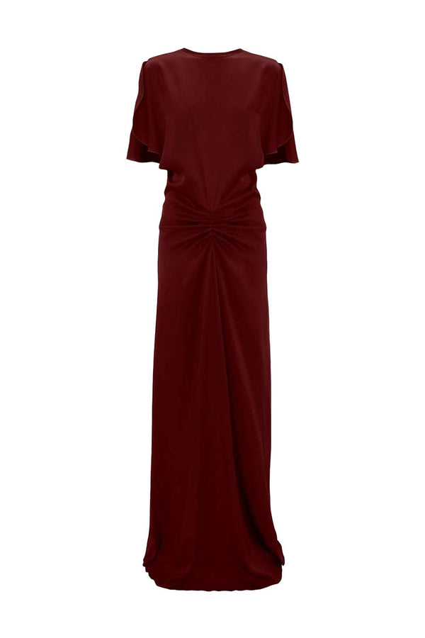 Isabella Gathered-waist Floor-length Gown