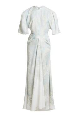 Draped Sleeve Midi Dress