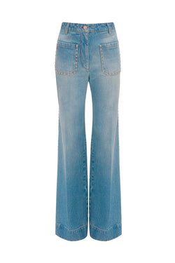 Alina High Waisted Jean with Studs