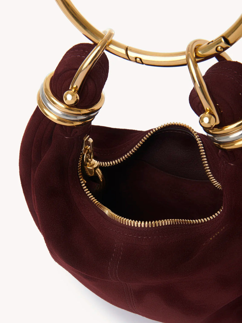 Suede Mini Bracelet Hobo Bag