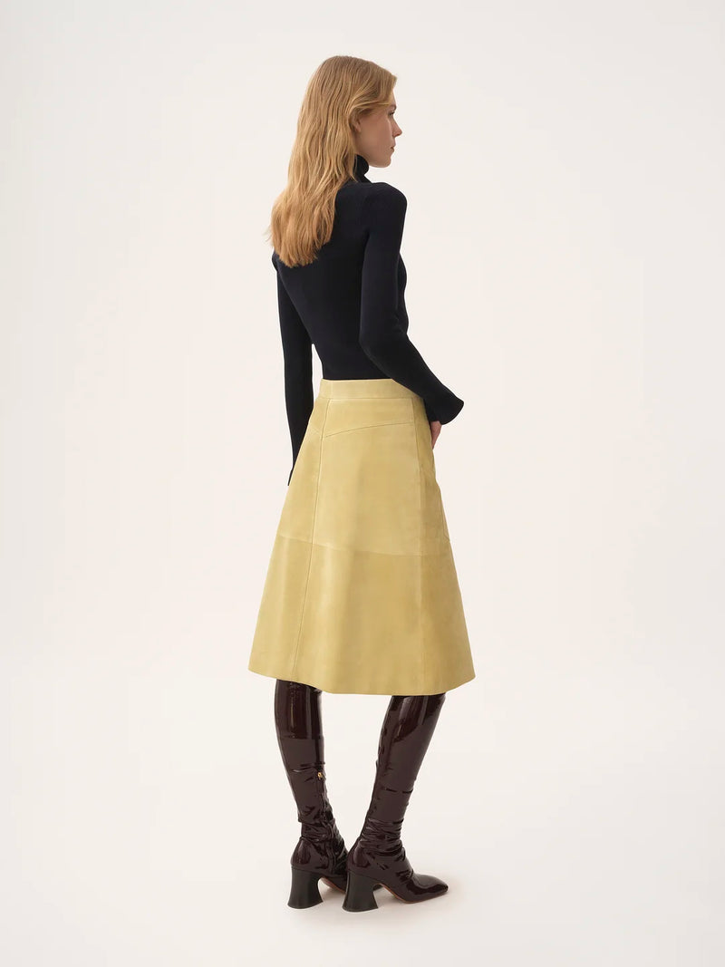 Suede Midi Skirt