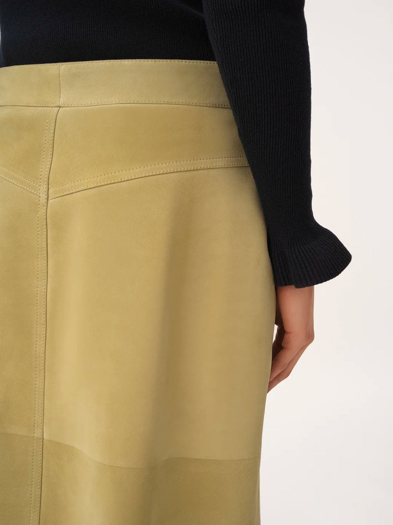Suede Midi Skirt