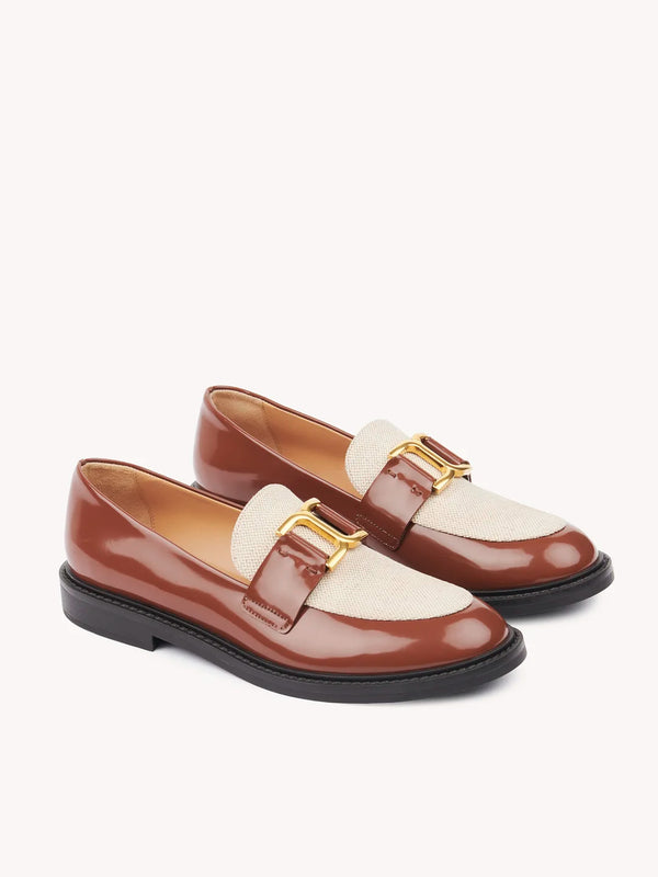 Patent Leather and Canvas Marcie Loafer