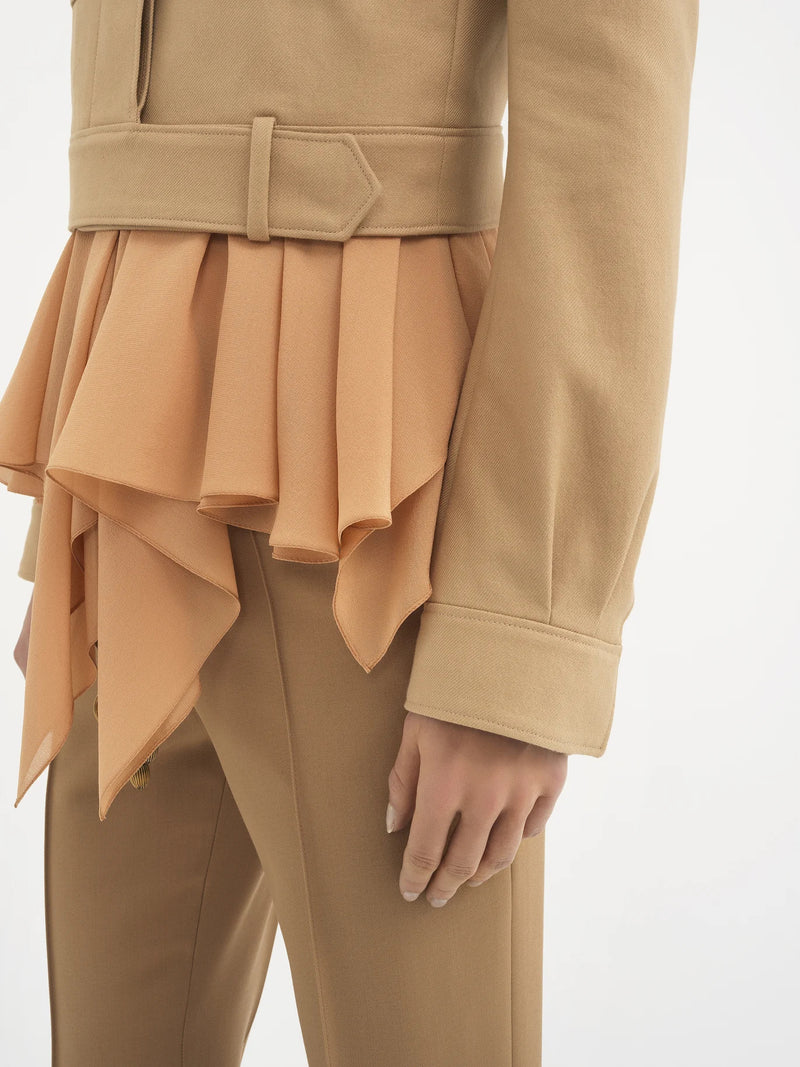 Cropped Cotton-Drill Jacket