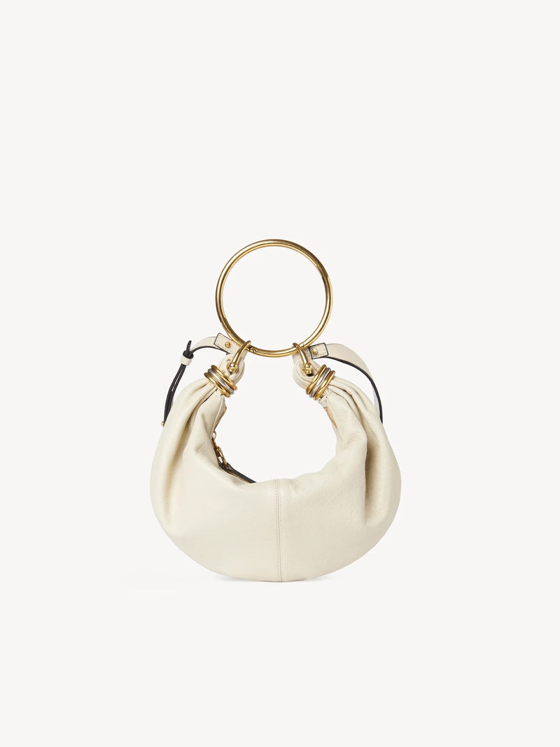 Small Bracelet Grained Leather Hobo Bag