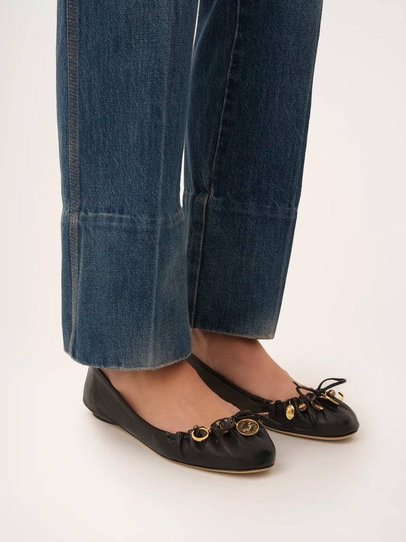 Charm Embellished Ballerina Flats