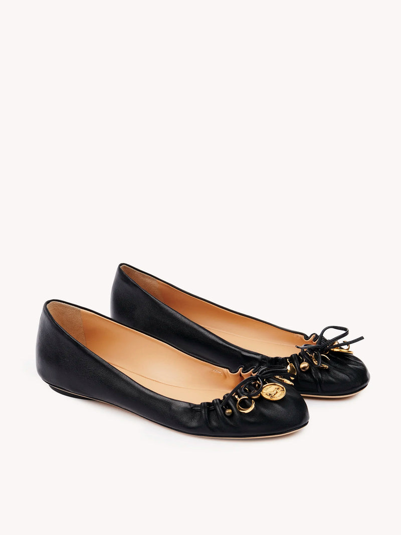 Charm Embellished Ballerina Flats