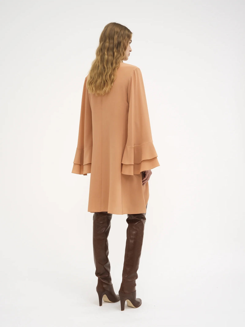 Short Crepe de Chine Dress