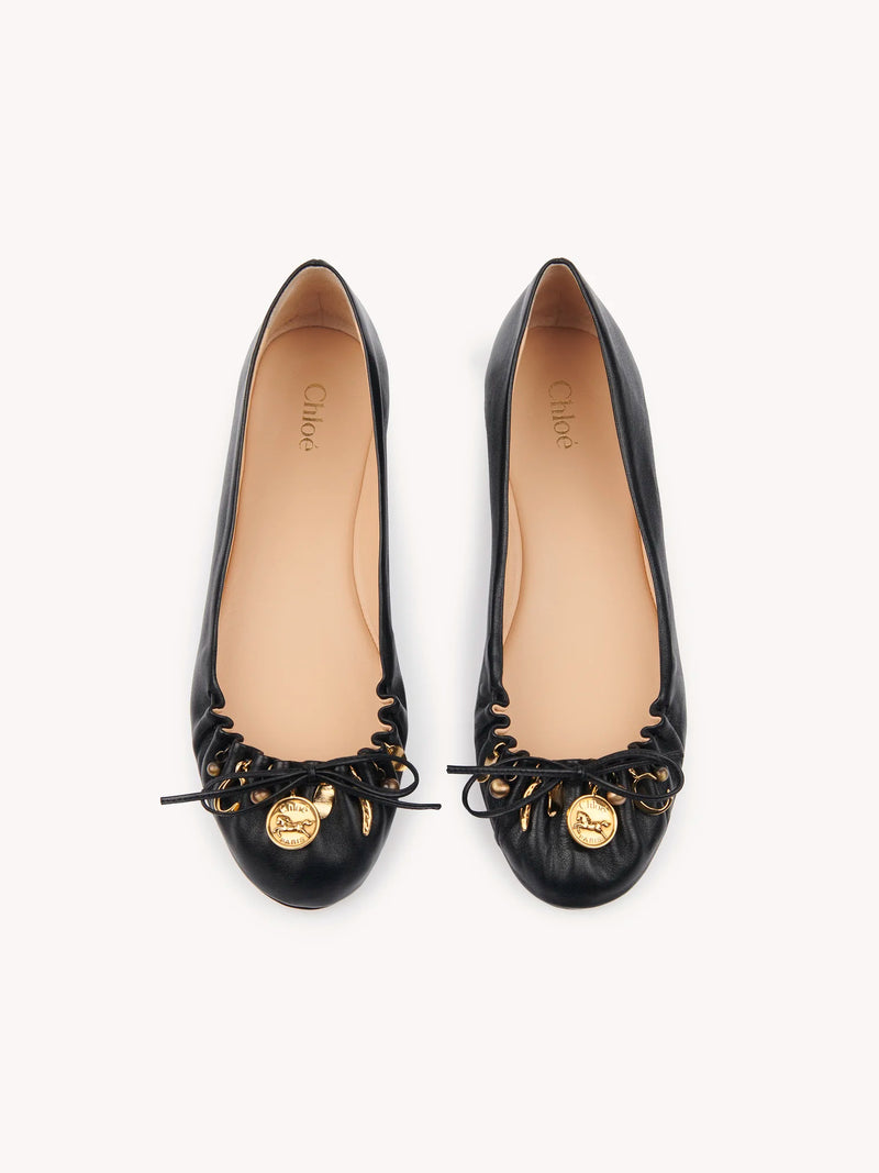 Charm Embellished Ballerina Flats
