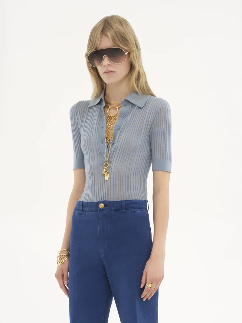 Wool Polo Top